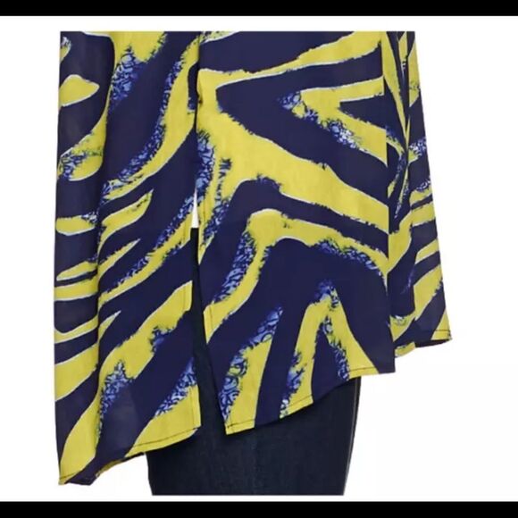 SUSAN GRAVER PRINTED CHIFFON OPEN VEST TOP QVC SIZE 24W #107 - Picture 4 of 10